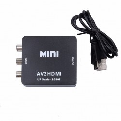 AV to HDMI AV2HDMI RCA to HDMI 1080P Video Converter Signal Converter Adapter Support NTSC PAL Output for TV VHS VCR DVD